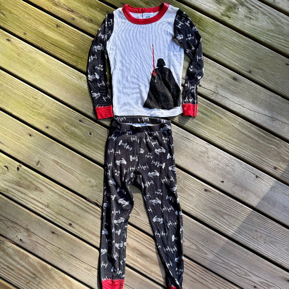 Hanna Andersson Star Wars Darth Vader Pajama Set 120 Size 6 7